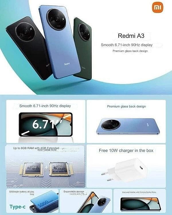 Ấn định ngày ra mắt điện thoại Redmi A3