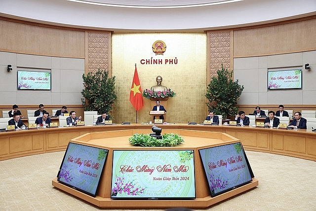 Thủ tướng Phạm Minh Chính chủ trì và phát biểu tại Phiên họp Thường trực Chính phủ. 