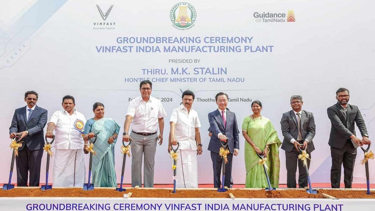 VinFast chính thức động thổ nhà máy xe điện quy mô 160 ha tại Ấn Độ
