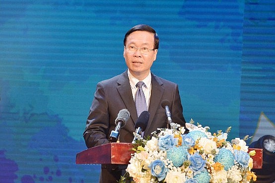 Chủ tịch nước Võ Văn Thưởng phát biểu tại chương trình.