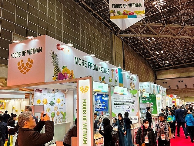 Khu gian hàng quốc gia Việt Nam tại Foodex Japan 2024 (Ảnh: Agritrade) 