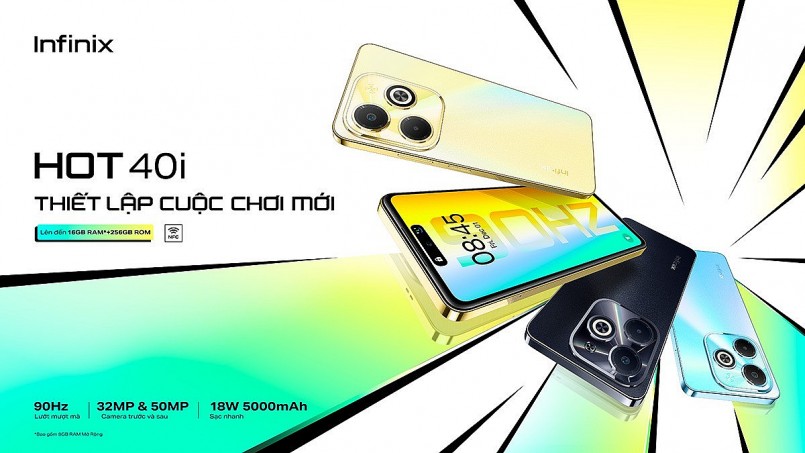 Infinix ra mắt Hot 40i tại Việt Nam: Smartphone giá rẻ cho hiệu năng mạnh mẽ