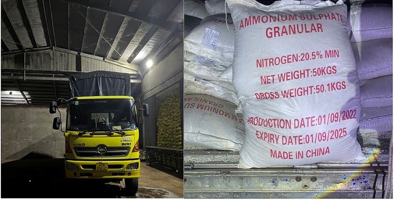 An Giang: Phát hiện 65 tấn phân bón vi phạm về nhãn hàng hóa