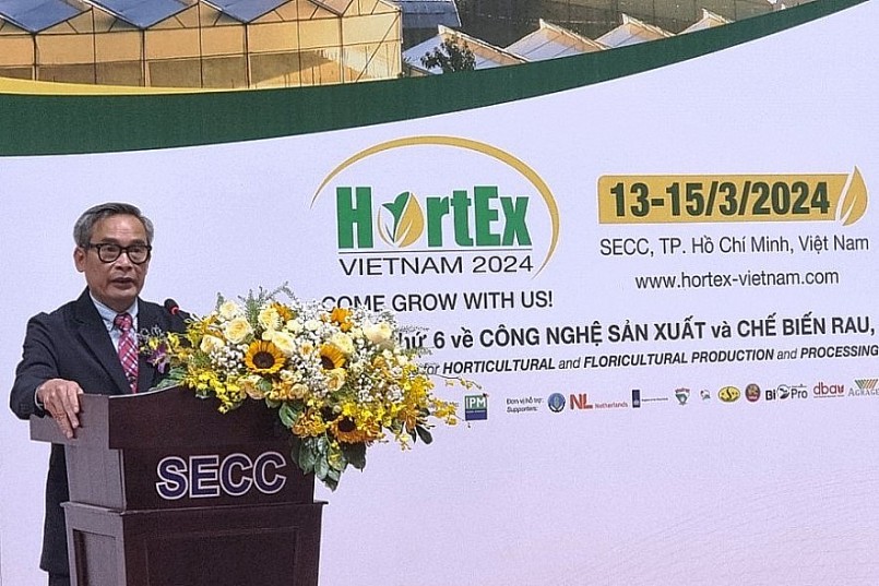 Cục trưởng Cục Trồng trọt (Bộ Nông nghiệp và Phát triển Nông thôn) Nguyễn Như Cường phát biểu tại lễ khai mạc triển lãm. 