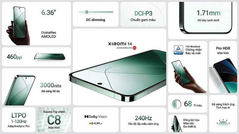 Xiaomi 14 chính thức ra mắt Việt Nam, flagship mới với thiết kế sang trọng