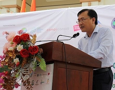 Ông Trang Công Cường, Chủ tịch UBND huyện An Phú, tỉnh An Giang phát biểu