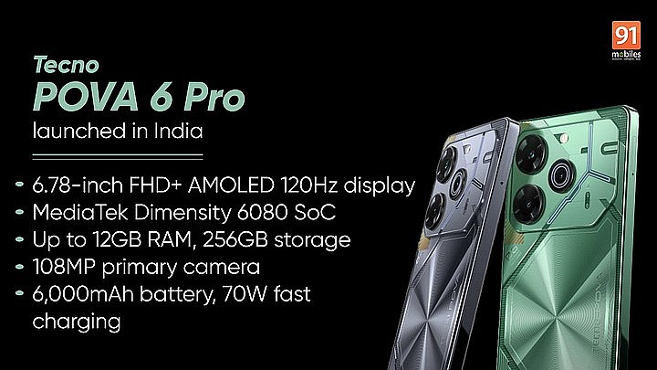 Điện thoại Tecno Pova 6 Pro ra mắt tại Ấn Độ với giá từ 5.9 triệu đồng
