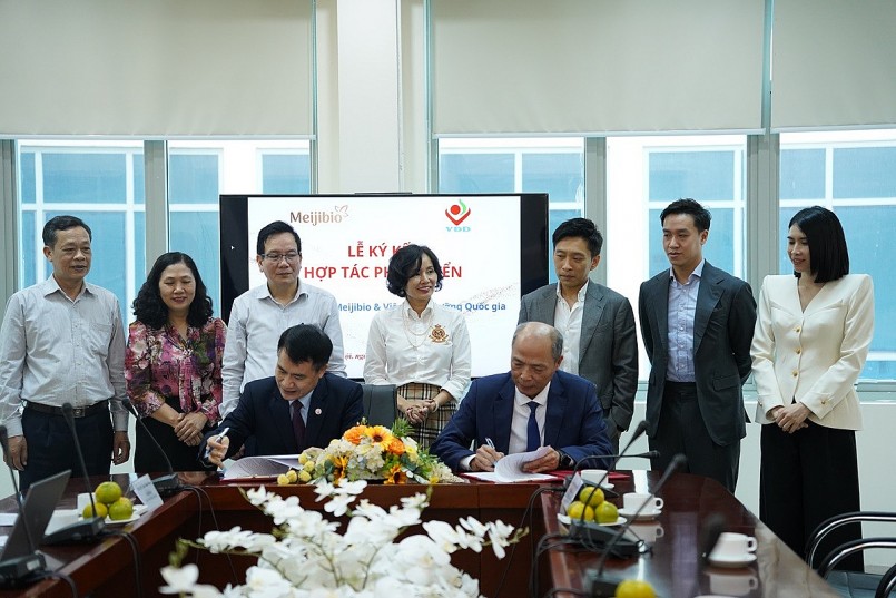 Viện Dinh dưỡng ký kết biên bản ghi nhớ thỏa thuận hợp tác với công ty TNHH Meijibio Việt Nam