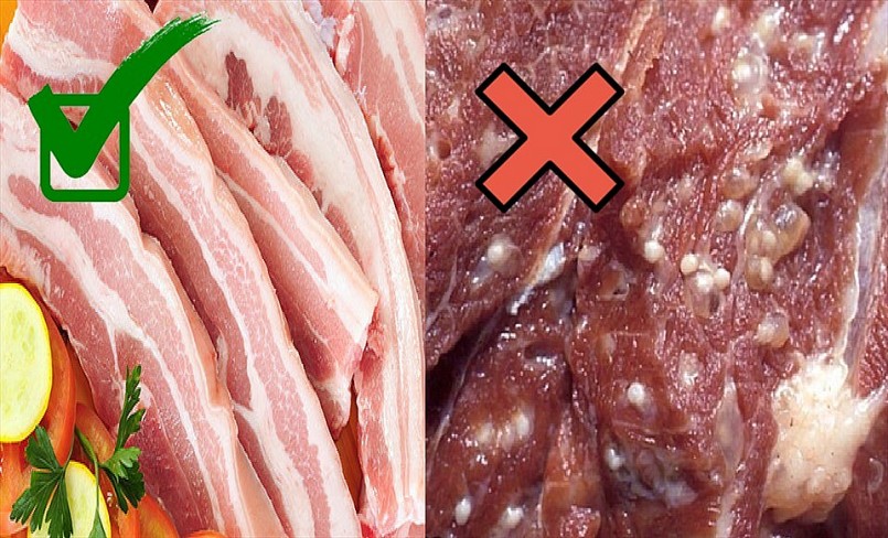 Thịt ôi thiu, tồn dư hóa chất nếu ăn phải sẽ gây hại cho sức khỏe.
