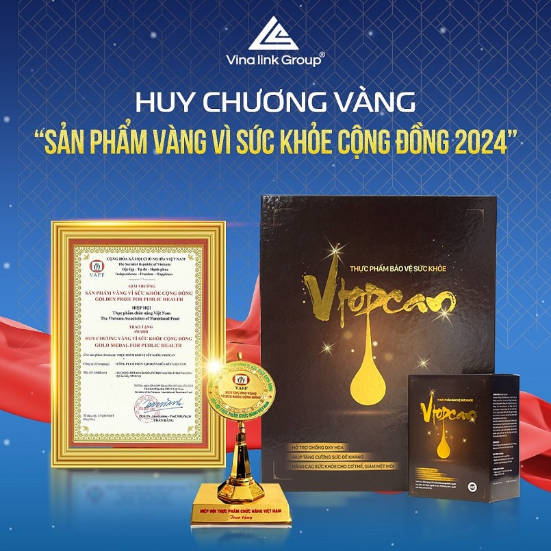 7 sản phẩm của Vinalink Group đạt giải "Sản phẩm vàng vì sức khỏe cộng đồng năm 2024"