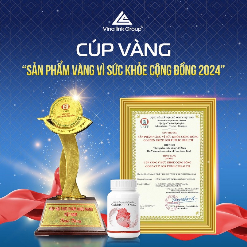 7 sản phẩm của Vinalink Group đạt giải "Sản phẩm vàng vì sức khỏe cộng đồng năm 2024"