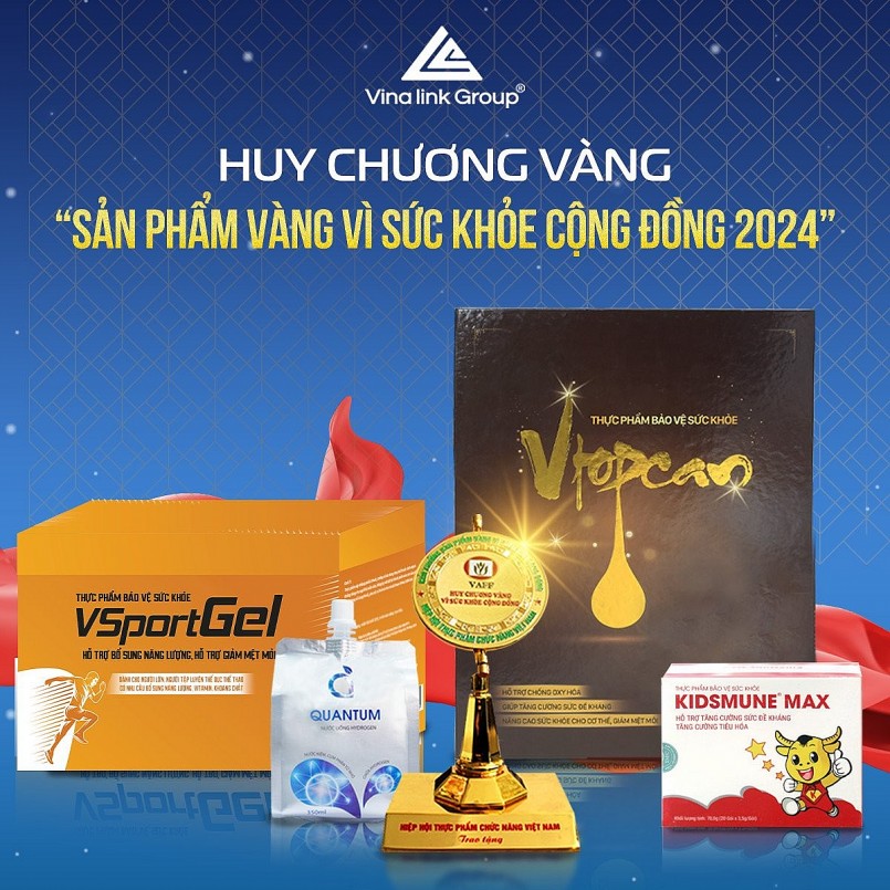 7 sản phẩm của Vinalink Group đạt giải "Sản phẩm vàng vì sức khỏe cộng đồng năm 2024"