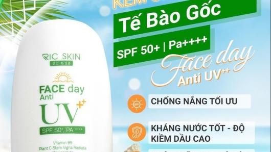 Ric Skin Face Day Anti UV ++: Kem chống nắng tế bào gốc thế hệ mới