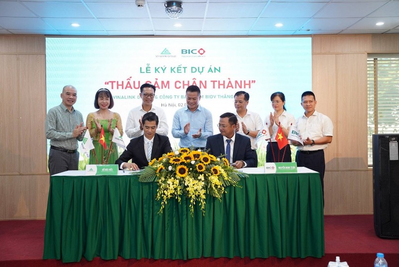Lễ ký kết dự án “Thấu cảm Chân thành” giữa Vinalink Group và Bảo hiểm BIDV Thăng Long