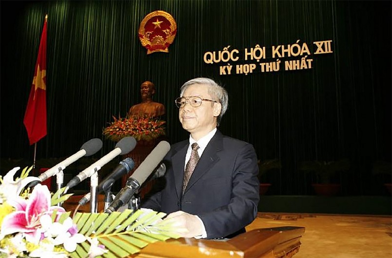 Chủ tịch Quốc hội Nguyễn Phú Trọng phát biểu khai mạc Kỳ họp thứ Nhất, Quốc hội Khóa XII