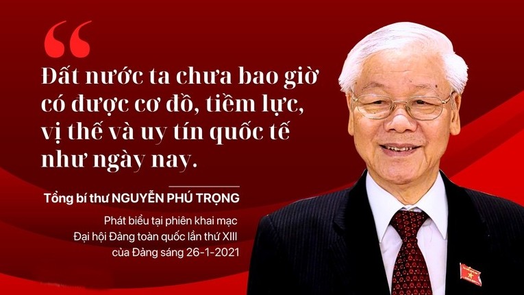 "Đất nước ta chưa bao giờ có được cơ đồ, tiềm lực, vị thế và uy tín quốc tế như ngày nay"