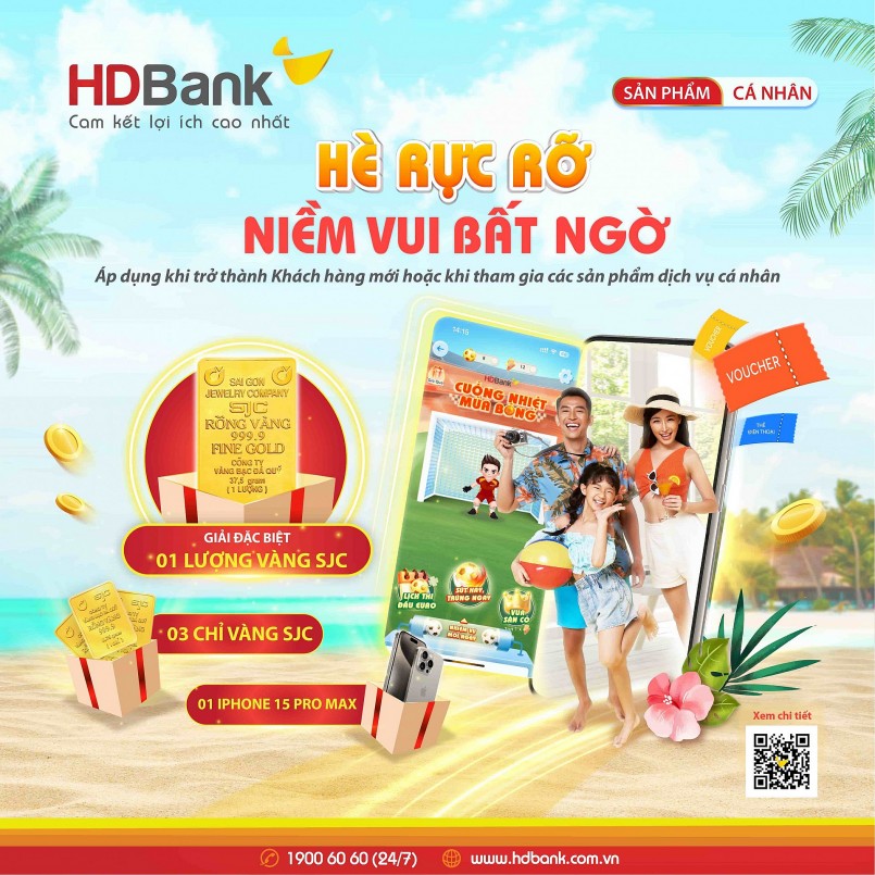 HDBank sẽ tổ chức quay số may mắn để xét thưởng cho các khách hàng có mã số dự thưởng trong tháng trước đó. Toàn chương trình sẽ có 4 đợt quay số, dự kiến diễn ra vào các ngày 10/09, 10/10, 11/11 và 10/12.