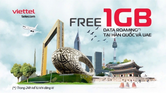 Nghỉ lễ 2/9, Viettel tặng Data Roaming miễn phí cho khách hàng đi Hàn Quốc, UAE