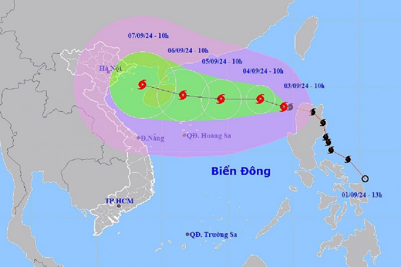 Bão số 3 Yagi tăng cấp liên tục, sẽ đổ bộ trực tiếp vào các tỉnh nào?