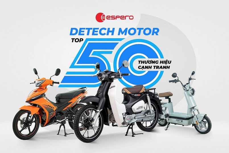 Detech Motor vinh dự nhận giải thưởng Top 50 nhãn hiệu nổi tiếng 2024