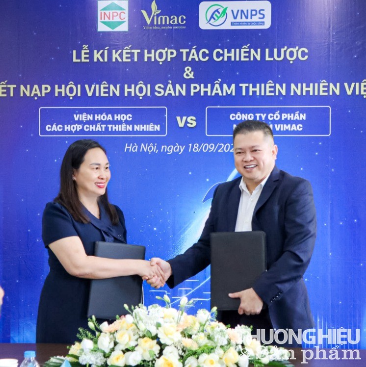 Hội Khoa học các sản phẩm thiên nhiên Việt Nam và Công ty cổ phần mỹ phẩm Vimac ký kết Biên bản hợp tác chiến lược