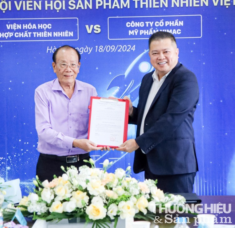 Hội Khoa học các sản phẩm thiên nhiên Việt Nam và Công ty cổ phần mỹ phẩm Vimac ký kết Biên bản hợp tác chiến lược