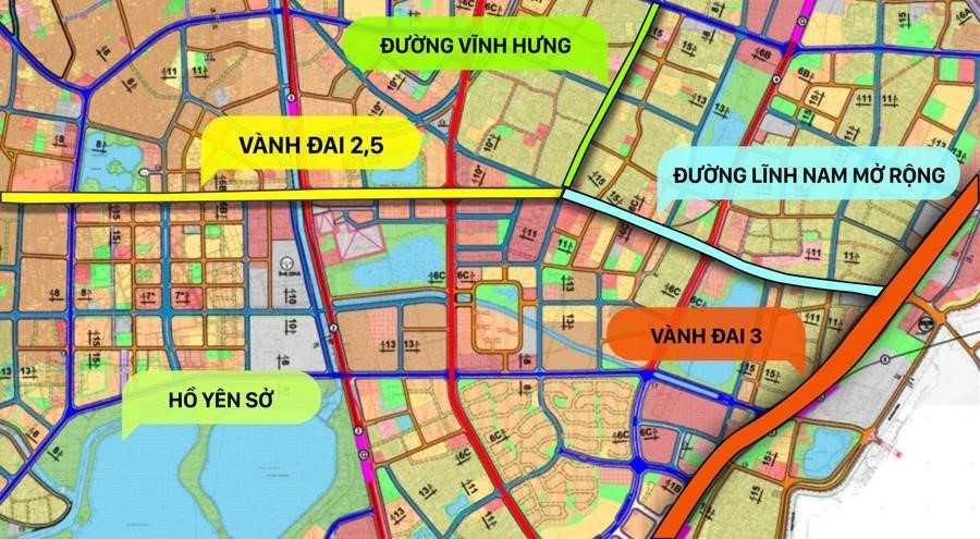 Dự kiến khởi công mở rộng đường Lĩnh Nam vào tháng 6/2025