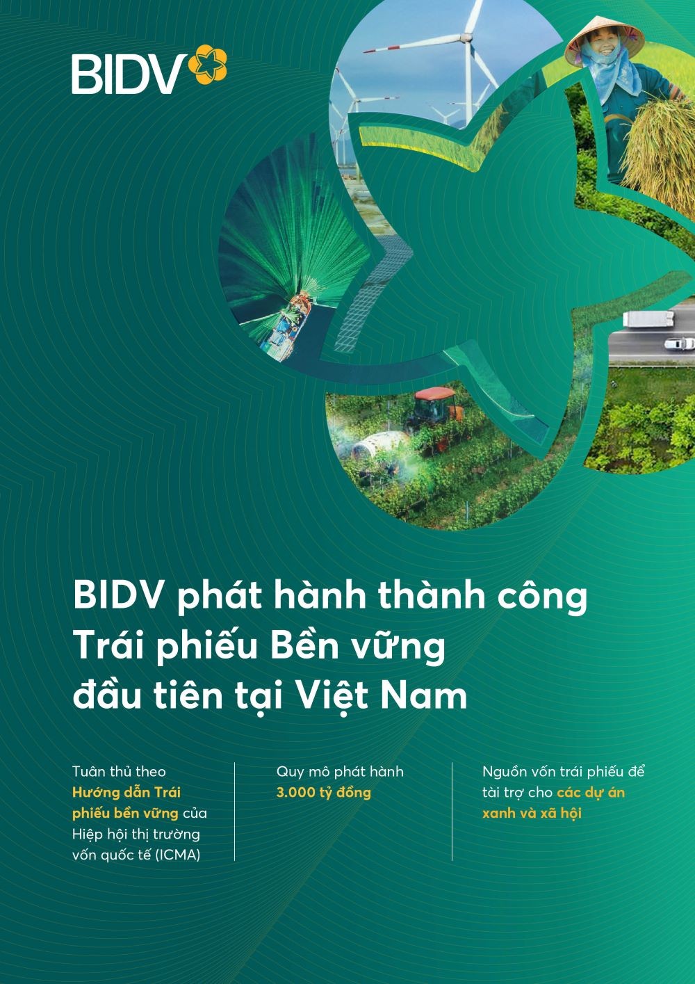 BIDV là ngân hàng thương mại dẫn đầu thị trường về tài trợ các dự án xanh