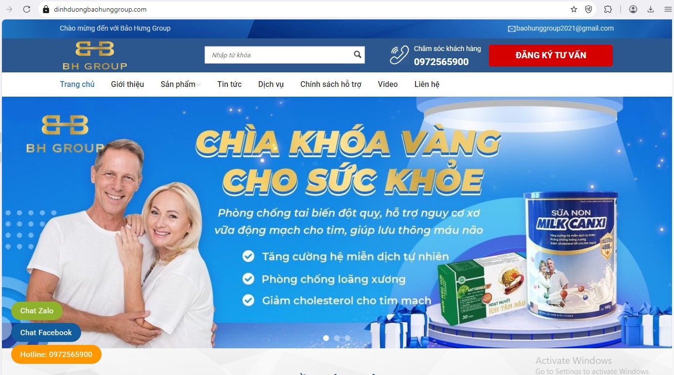 Công ty cổ phần tập đoàn thực phẩm dinh dưỡng Bảo Hưng bị xử phạt