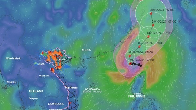 Siêu bão Krathon đi vào biển Đông, trở thành cơn bão số 5