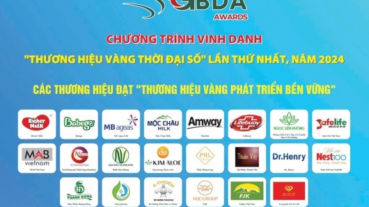 Kết quả chương trình Vinh danh "Thương hiệu Vàng thời đại số" lần thứ nhất, năm 2024