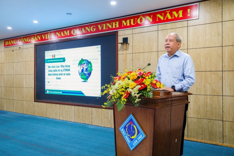 TS. Phạm Văn Diễn, Viện trưởng Viện Nghiên cứu Môi trường Công nghệ cao Hòa Bình – CNC phát biểu 