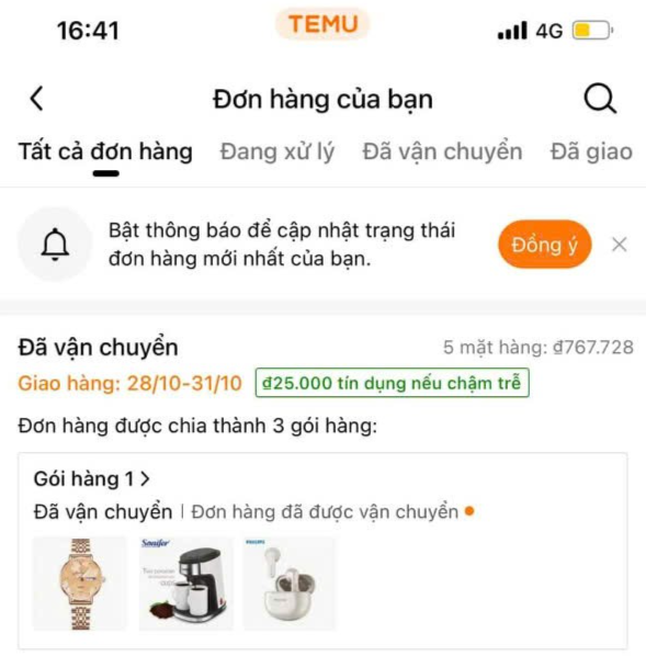 Giá trên Temu còn cao hơn Shopee