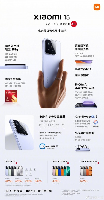 Xiaomi 15 series chính thức ra mắt tại Trung Quốc với nhiều đột phá