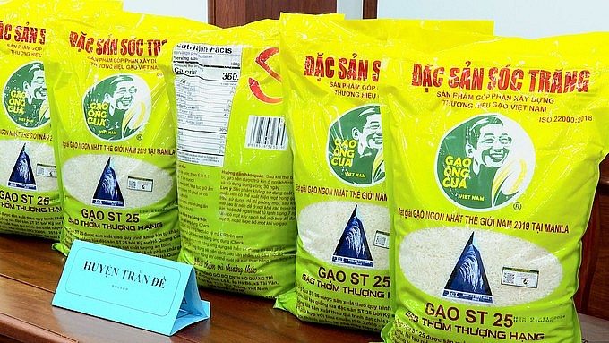 Sản phẩm gạo thơm ST25 được phân hạng OCOP 5 sao