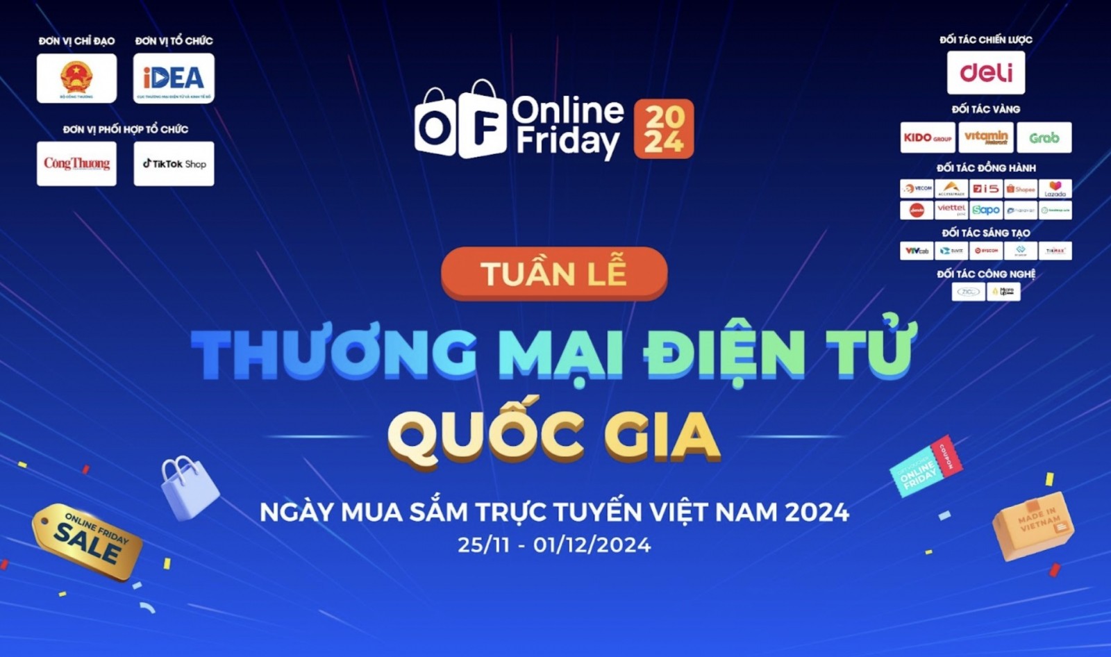 Nghiêm cấm các doanh nghiệp buôn bán hàng giả, hàng xâm phạm quyền sở hữu trí tuệ trong chương trình Online Friday 2024..