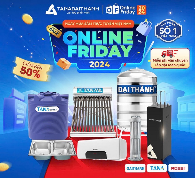 Gian hàng hàng Tân Á Đại Thành trong ngày Online Friday