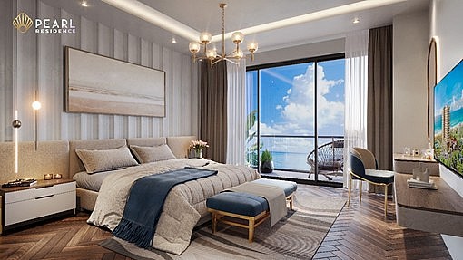 Nội thất hiện đại và thông minh, tầm view biển tối ưu tại căn hộ Pearl Residence.