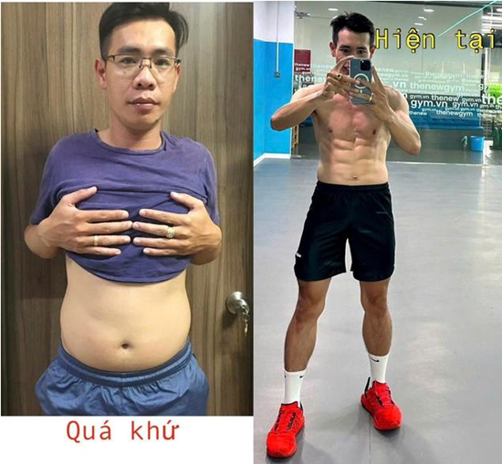 Anh Nguyễn Trung Kiên trước và sau khi thay đổi (thí sinh cung cấp)