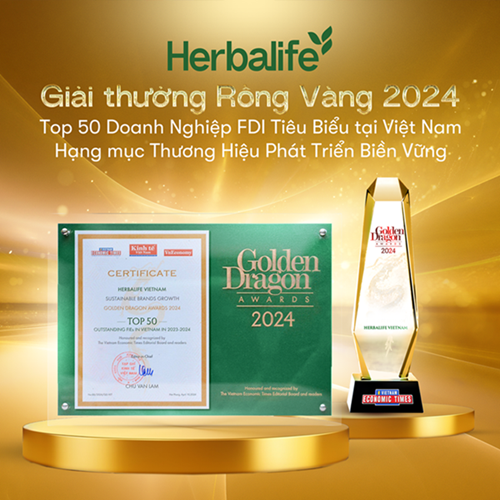 Herbalife Việt Nam đạt Chứng nhận Nhãn Hiệu Nổi Tiếng – Nhãn Hiệu Cạnh Tranh Việt Nam năm 2024