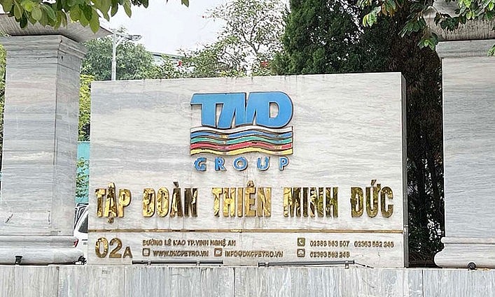 Trụ sở Công ty cổ phần Tập đoàn Thiên Minh Đức trên đường Lê Mao, TP Vinh.