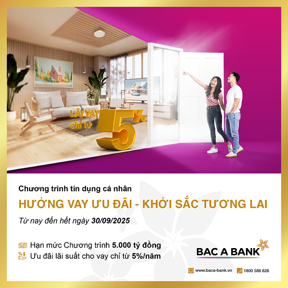 Khách hàng cá nhân hưởng lãi vay ưu đãi từ BAC A BANK dịp đầu năm 2025