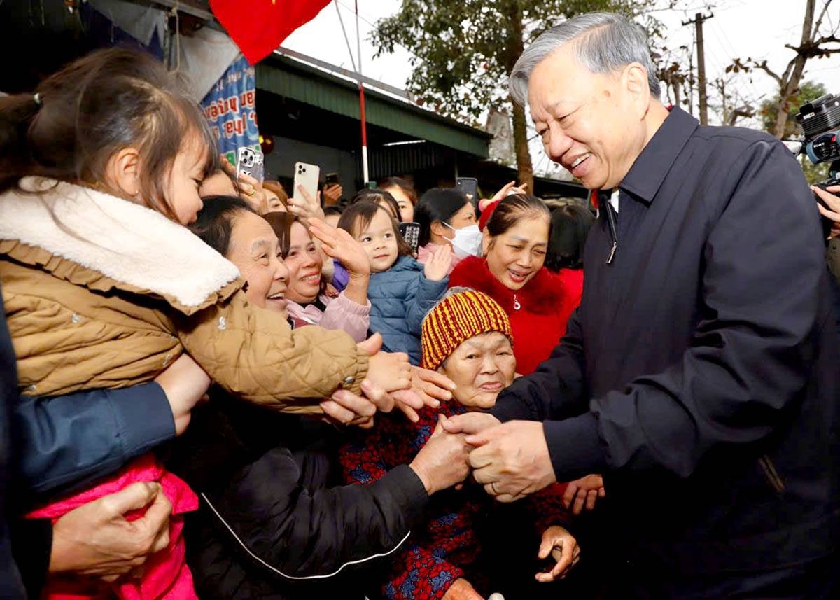 Tổng Bí thư Tô Lâm với nhân dân Hà Giang.