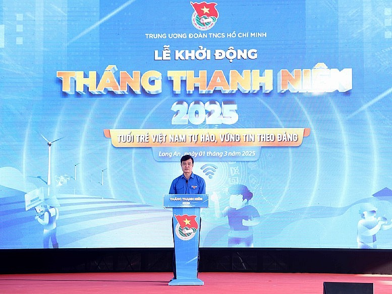 Bí thư thứ nhất Ban Chấp hành Trung ương Đoàn TNCS Hồ Chí Minh Bùi Quang Huy cho biết, không chỉ tạo ra hàng trăm nghìn công trình, phần việc thanh niên có giá trị, Tháng Thanh niên còn là trường học thực tiễn phong phú, rộng lớn, môi trường xã hội lành mạnh cho thanh niên - Ảnh: VGP/Đức Tuân