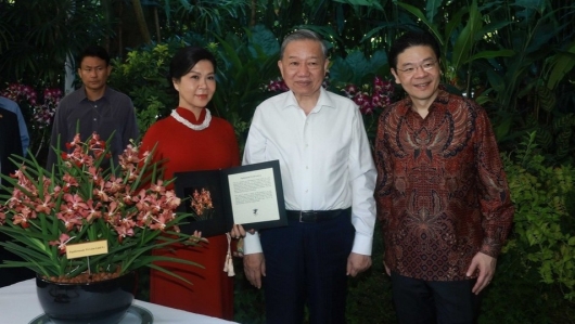 Singapore lấy tên Tổng Bí thư Tô Lâm và phu nhân đặt cho loài hoa lan mới