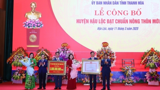 Thanh Hoá: Huyện Hậu Lộc công bố đạt chuẩn nông thôn mới