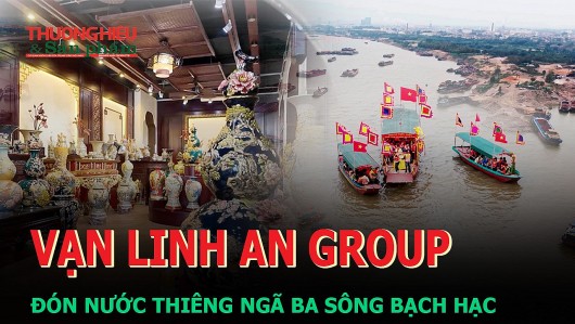 Vạn Linh An Group đón nước thiêng ngã ba sông Bạch Hạc