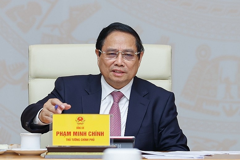 Thủ tướng Phạm Minh Chính: Đề nghị phía Hoa Kỳ hoãn áp thuế với Việt Nam ít nhất 45 ngày - Ảnh: VGP/Nhật Bắc