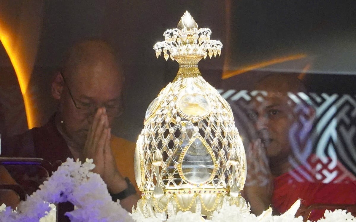 Xá lợi Đức Phật là bảo vật quốc gia của Ấn Độ, được các nhà khảo cổ, khoa học khẳng định là xá lợi đích thực của Đức Phật Thích Ca Mâu Ni. Ảnh: Lê Bình.