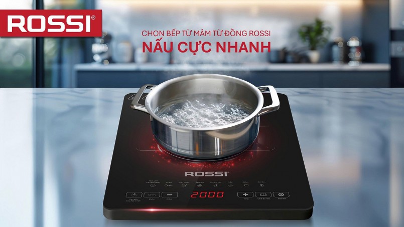 Bếp từ đơn mâm đồng ROSSI – Bước tiến mới trong công nghệ ninh hầm
